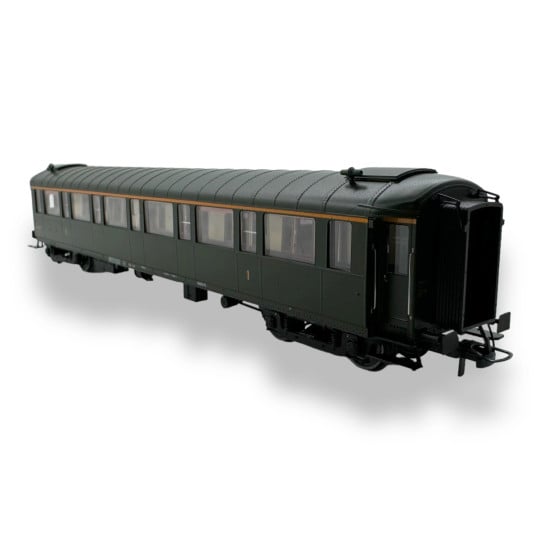[HO] : Voiture Métallisée Ex-PLM, A7 N°5422, vert 306, SNCF Ep.IIIb - VB457