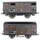 [HO] : Coffret de 2 wagons ex-couverts primeurs 20t PLM, livrée brun 540, SNCF, Ep. IIIa - WB737