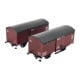 [HO] : Coffret de 2 wagons primeurs 10T, rouge Sideros, PLM, Ep. II - WB759
