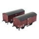 [HO] : Coffret de 2 wagons primeurs 10T, rouge Sideros, SNCF, Ep. IIIa - WB761