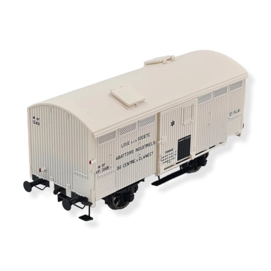 [HO] : Wagon réfrigérant Ex-primeur "Abattoir de Clamecy", blanc, PLM, Ep. II - WB767