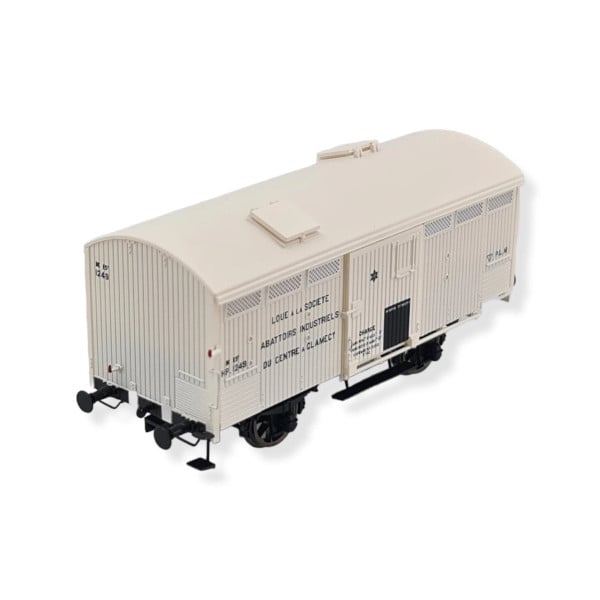 [HO] : Wagon réfrigérant Ex-primeur "Abattoir de Clamecy", blanc, PLM, Ep. II - WB767