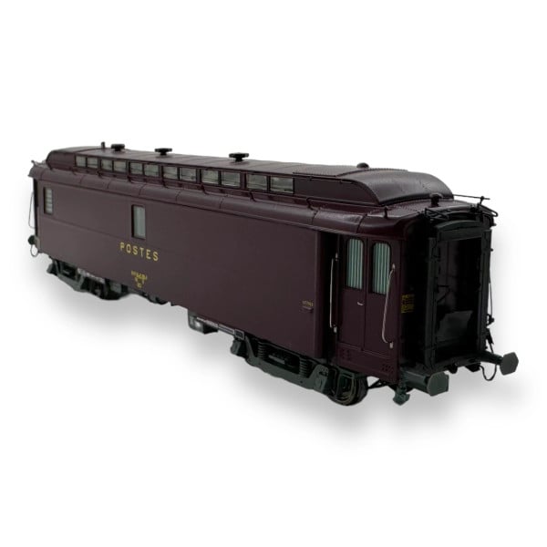 [HO] : Voiture postale OCEM Ambulant 16m PAZ, livrée brun PTT, SNCF, Ep. III - VB247