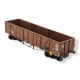 [HO] : Wagon TP tombereau, marron clair, PO, Ep. II - WB783