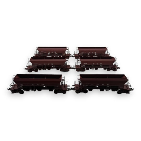 [HO] : Coffret de 6 wagons trémie F70 Eads « SGW », Ep. IV – WB798