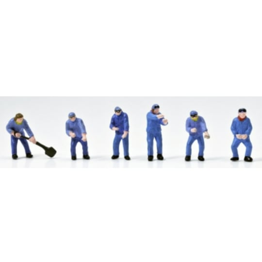 Figurines [HO] : Chauffeurs et mécaniciens SNCF époque vapeur [x 6] – PB-001