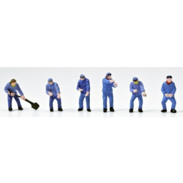 Figurines [HO] : Chauffeurs et mécaniciens SNCF époque vapeur [x 6] – PB-001