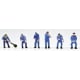 Figurines [HO] : Chauffeurs et mécaniciens SNCF époque vapeur [x 6] – PB-001