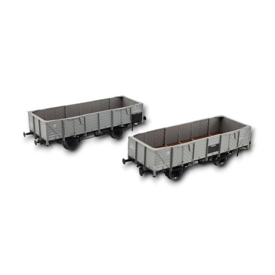 [HO] : Coffret de 2 wagons tombereaux PLM 4 portes bois, gris PLM, Ep. II – WB811