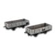 [HO] : Coffret de 2 wagons tombereaux PLM 4 portes bois, gris PLM, Ep. II – WB811