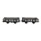 Set de 2 wagons tombereau PLM 4 portes tôlés gris PLM, SL 11