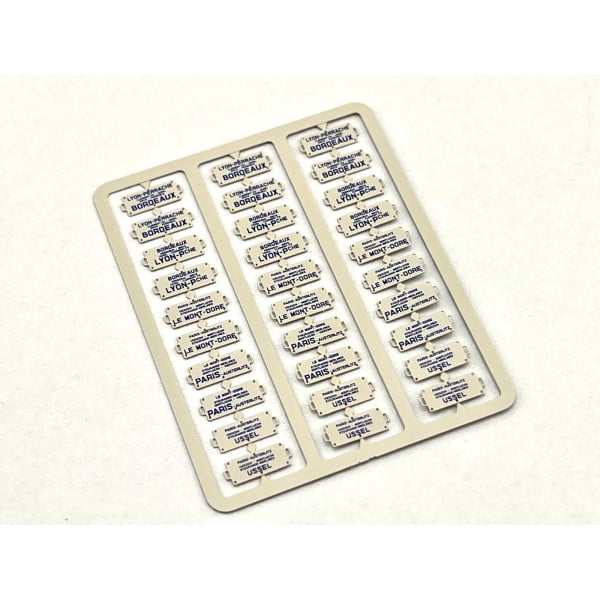 [HO] : Plaques d’itinéraires pour voitures voyageurs, Lettres Bleues, Région Sud-Ouest [x 30] – XB056