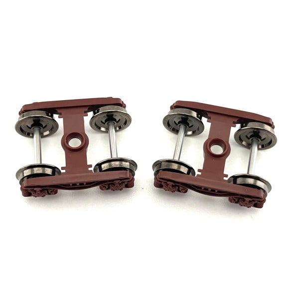 [HO] : Set de 2 bogies Y27 E, brun UIC avec boîte ISNR x4 - XB-101-C-01