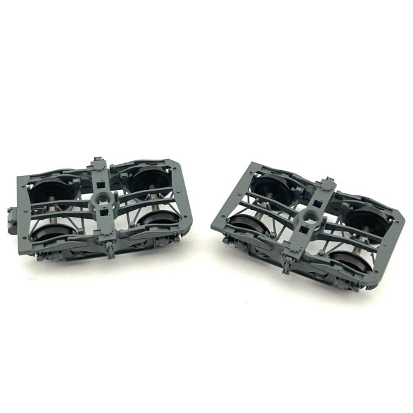 [HO] : Set de 2 bogies Y24 gris ardoise avec boîte SKF x4 - XB-105-DF-01