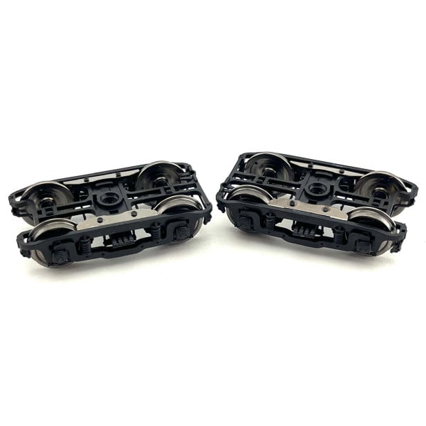 [HO] : Set de 2 bogies PLM noirs Type "D" à balancier coudé avec boîtes SKF x4 - XB-112-E-01