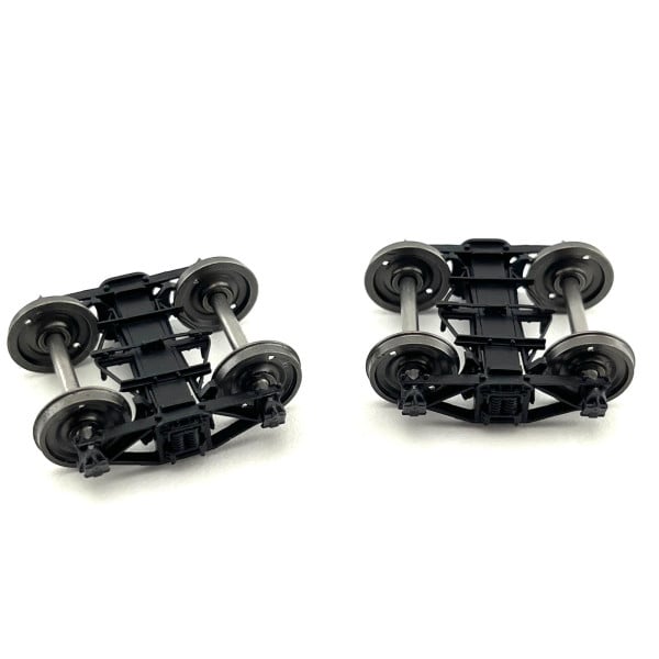 [HO] : Set de 2 bogies TP roues pleines noirs pour décor et chargement - XB-109-J-01