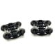 [HO] : Set de 2 bogies TP roues pleines noirs pour décor et chargement - XB-109-J-01