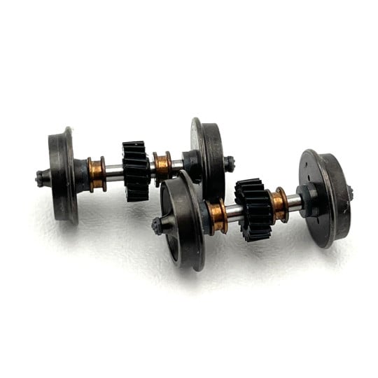 [HO] : Set de 2 essieux sans bandage d'adhérence pour Autorails unifiés REE (X2800, X2400, RGP1 TEE et VERT) – XB20902