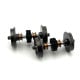 [HO] : Set de 2 essieux sans bandage d'adhérence pour Autorails unifiés REE (X2800, X2400, RGP1 TEE et VERT) – XB20902