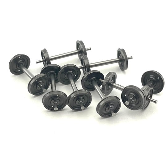 [HO] : Set de 8 essieux de wagons wagon TP roues pleines pour décor uniquement – XB21308