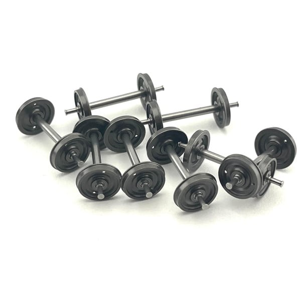 [HO] : Set de 8 essieux de wagons wagon TP roues pleines pour décor uniquement – XB21308