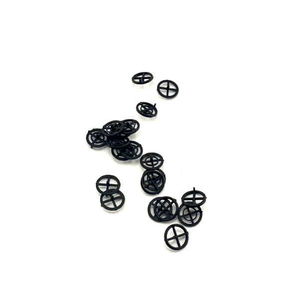[HO] : Volants de freins pour wagons céréaliers, Noirs [x 20] – XB505
