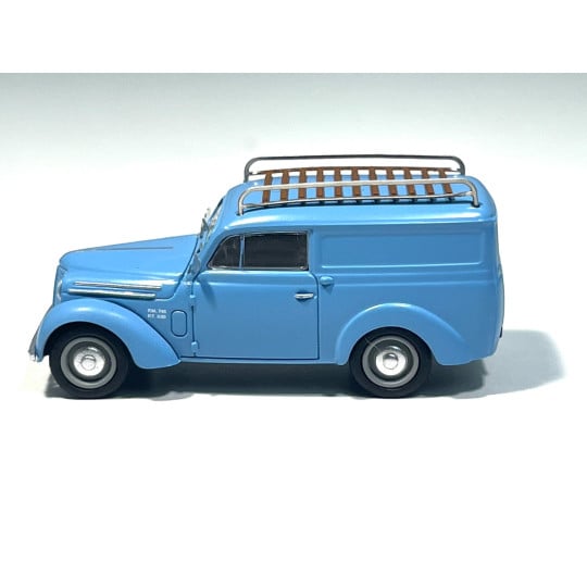 [HO] Voiture Renault Juvaquatre Fourgon tôlé bleu - CB208