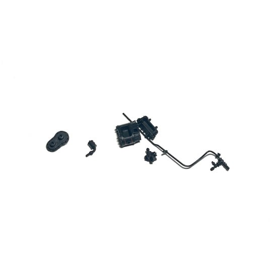[HO] : Pompe bi-compound noire à filets rouges pour locomotive à vapeur – XB514