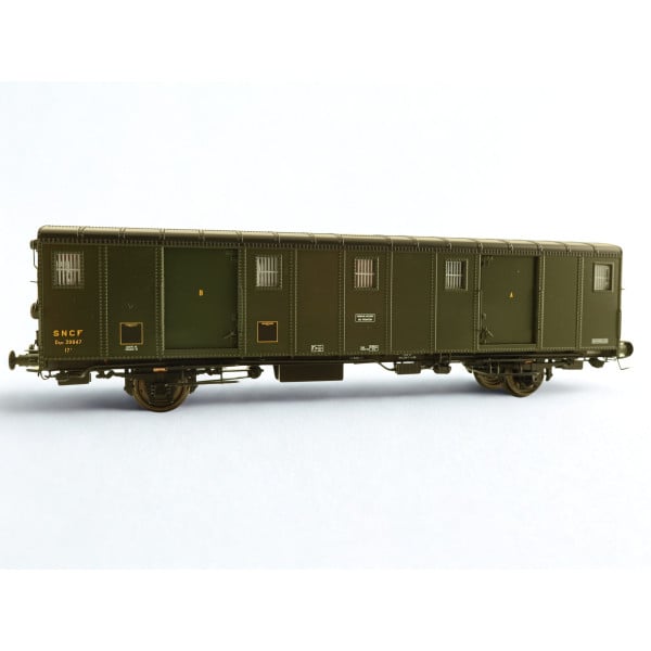[HO] : Fourgon OCEM 30, Feux de fin de convoi et portes ouvrantes avec décodeur, SNCF, Ep. III - VB112S