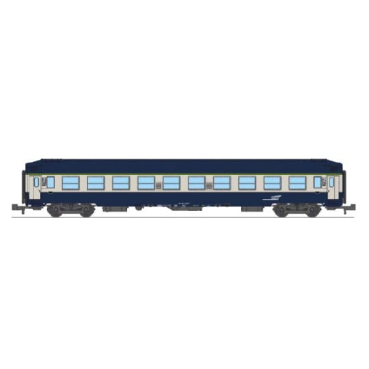 [N] : Voiture UIC couchettes B9c9 Bleu / Gris logo casquette, Ep. V, SNCF – MIKADOTRAIN NW355