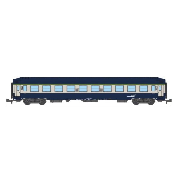[N] : Voiture UIC couchettes B9c9 Bleu / Gris logo casquette, Ep. V, SNCF – MIKADOTRAIN NW355