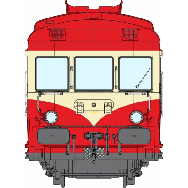 [HO] : Autorail X2913 Jupé, 1ère classe Origine, VAISE, SNCF, Ep. IV, Analogique - MB229