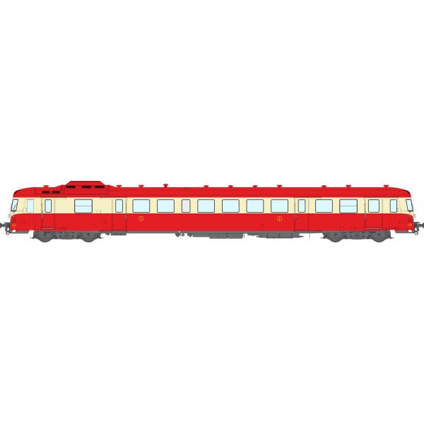 [HO] : Autorail X2913 Jupé, 1ère classe Origine, LYON-VAISE, SNCF, Ep. IV, DCC Sound - MB229S