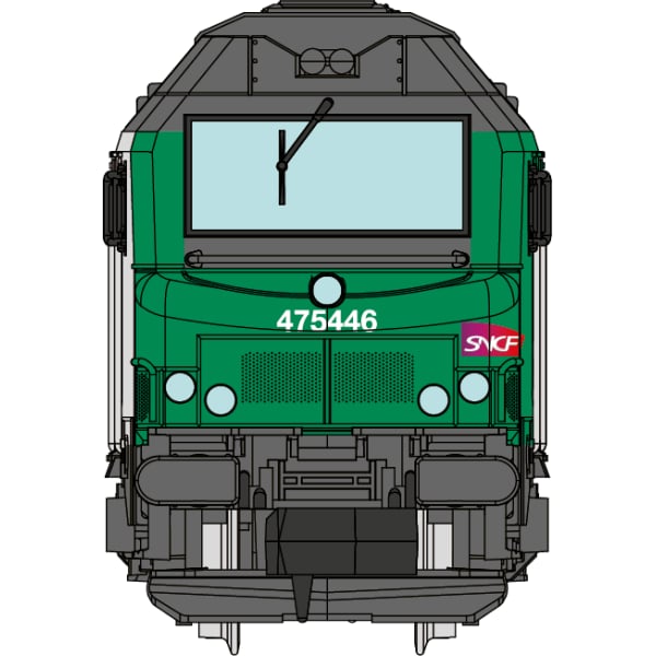 [N] : Locomotive diesel BB 75446 livrée FRET, Longueau, SNCF, Ep. VI, Analogique – MIKADOTRAIN NW293