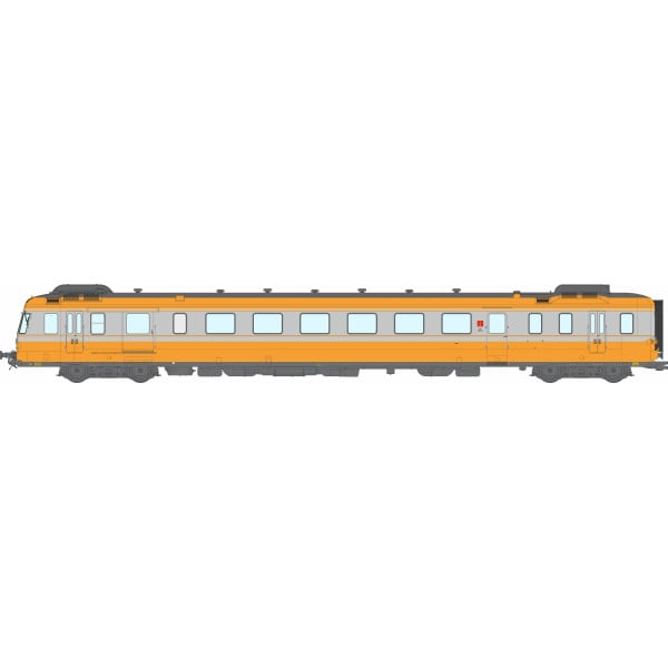 [HO] : Autorail RGP 2 X-2706 Moderne Orange-Béton, Ep. IV-V, Analogique - MB175