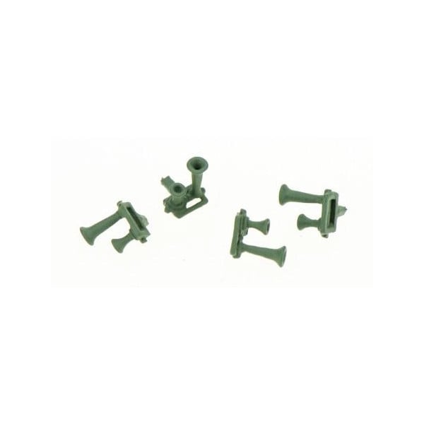 [HO] : Avertisseur 2 trompes mono-ton en métal de fonderie vert [x 4] – XB522