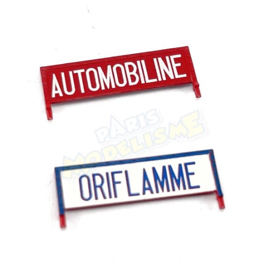 [HO] : Plaque publicité pour wagon citerne (haut de cuve), « AZUR » [x 2] – XB532