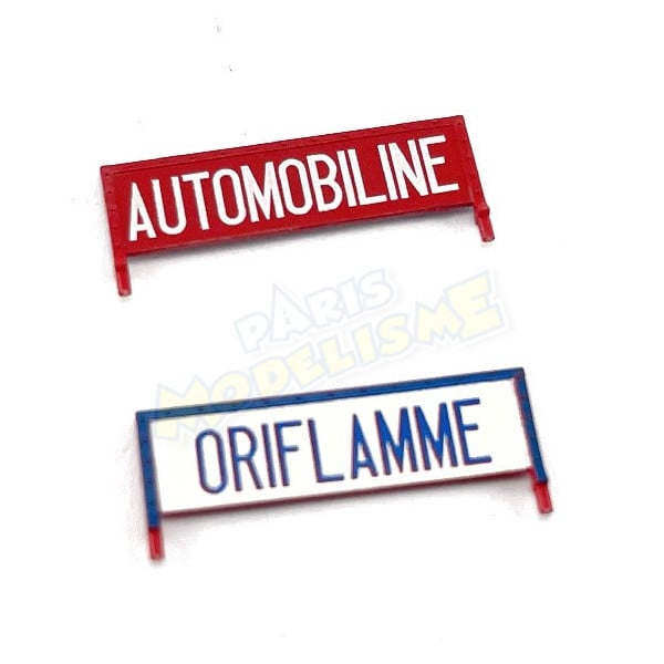 [HO] : Plaque publicité pour wagon citerne (haut de cuve), « AZUR » [x 2] – XB532