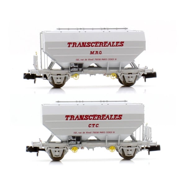 [N] : Coffret de 2 wagons céréaliers “Transcéréales CTC et MRO”, SNCF Ep. IV – MIKADOTRAIN NW310