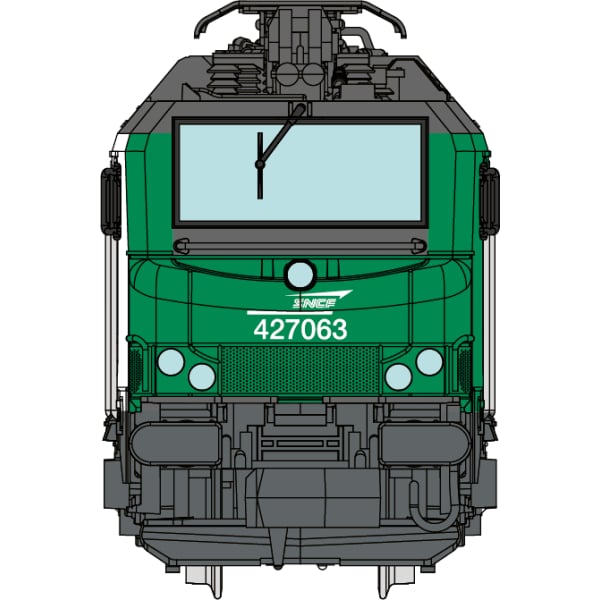 [N] : Locomotive électrique BB 27063 livrée FRET, SNCF, Ep. V-VI, Analogique – MIKADOTRAIN NW296