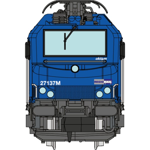 [N] : Locomotive électrique BB 27137M REGIO RAIL livrée bleue, Ep. VI, Analogique – MIKADOTRAIN NW297