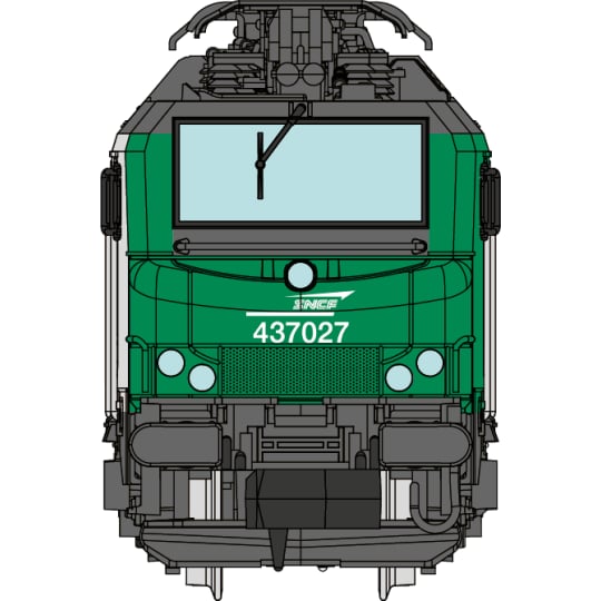[N] : Locomotive électrique BB 37027 livrée FRET, Ep. VI, Analogique – MIKADOTRAIN NW300