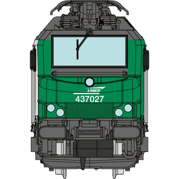 [N] : Locomotive électrique BB 37027 livrée FRET, Ep. VI, Analogique – MIKADOTRAIN NW300