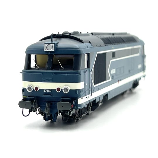 [HO] : Locomotive diesel BB 67550 Livrée d'origine, Logo Nouille, NEVERS, Ep. V, Analogique - MB248
