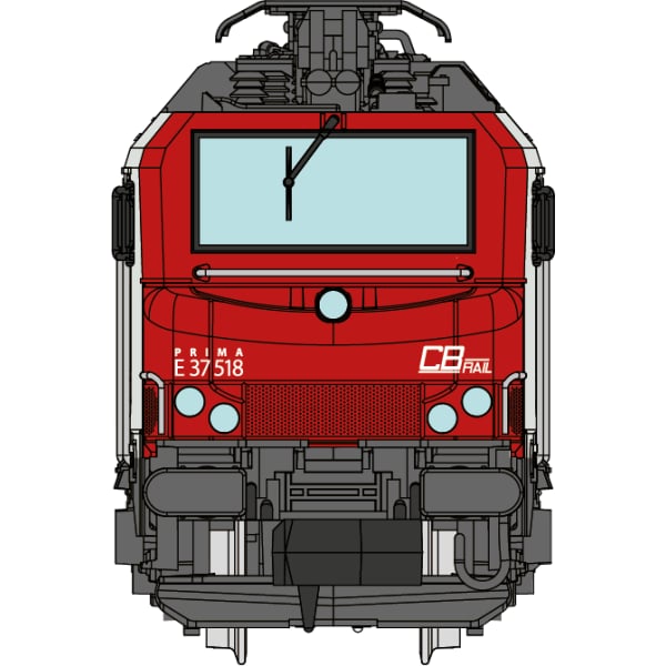 [N] : Locomotive électrique Prima E 37518 CB RAIL, Ep. VI, Analogique – MIKADOTRAIN NW301