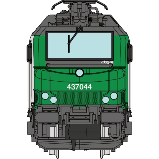 [N] : Locomotive électrique 37044 CAPTRAIN, livrée FRET, Ep. VI, Analogique – MIKADOTRAIN NW302