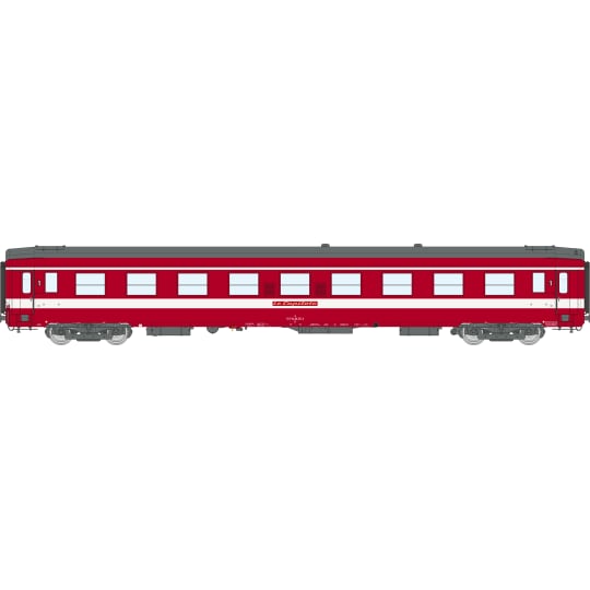 CAPITOLE - Voiture UIC 1xA9 livrée Rouge-Plaque