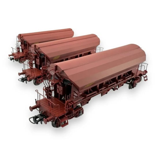 COFFRET de 3 wagons trémie T8 Tads SNCF Ep. IV (Capot Ouvran