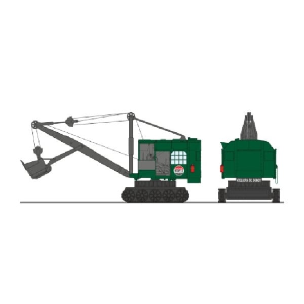 Véhicule [HO] : Excavatrice BONDY sur chenille verte « MOTOPELLE » – CB157