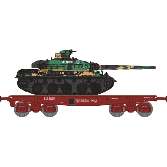 Wagon Porte-Char SSym46 SNCF Ep.IV + CHAR AMX-30 "DU BREUIL"